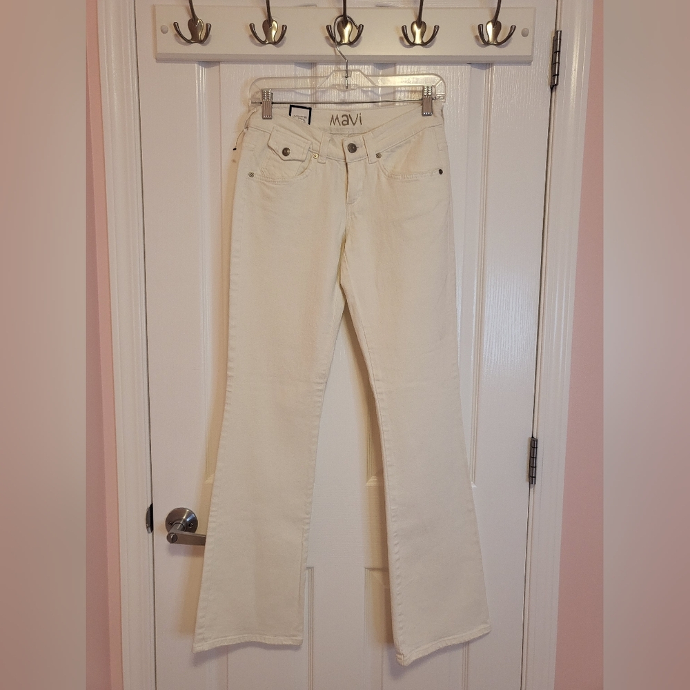 Mavi Women's White Flare Jeans